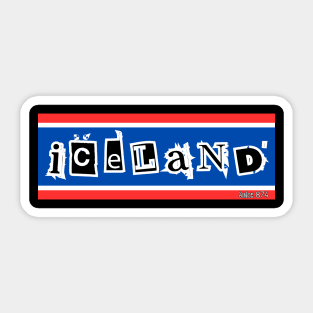 Iceland T-Shirt Reykjavik to Akureyri Beautiful Nordic Blue Lagoon Sticker